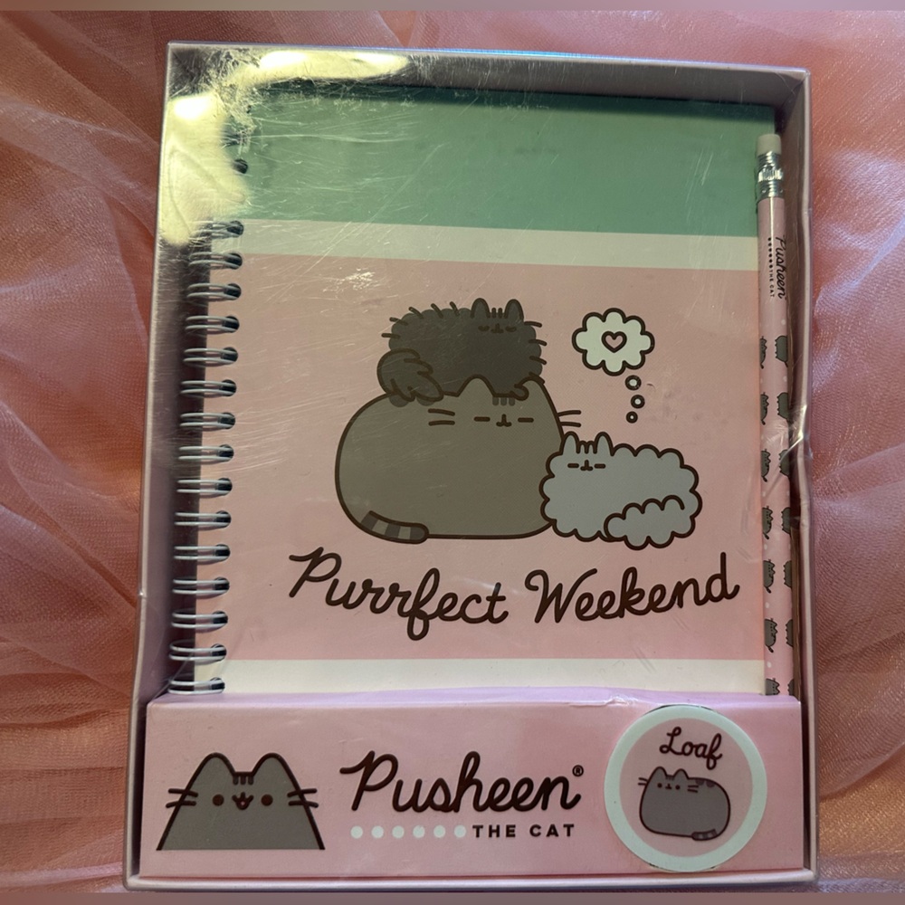 Pusheen White Stationery Set with Pencil ✏️